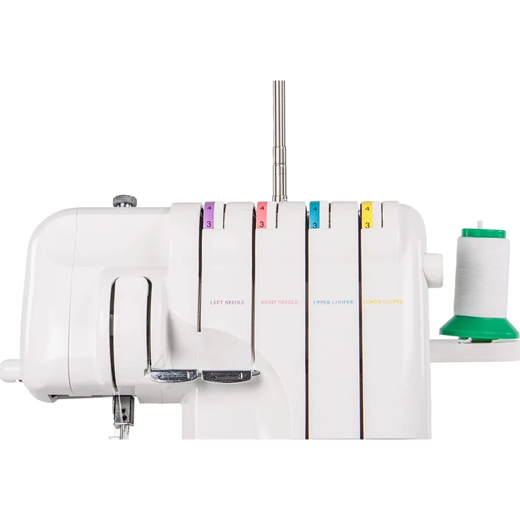 Gritzner 788 Overlock-Nähmaschine 15 Nähprogramme Automatische Fadenspannung Differentialtransport Fußanlasser Overlock-Nähmaschine, weiß – Bild 4