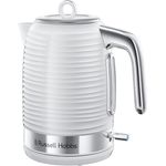 Russell Hobbs Wasserkocher Inspire weiss, 1,7l, 2400W, Schnellkochfunktion, optimierte Ausgusstülle, herausnehmbarer Kalkfilter, abnehmbarer Deckel, Wasserstandsanzeige, Teekocher 24360-70