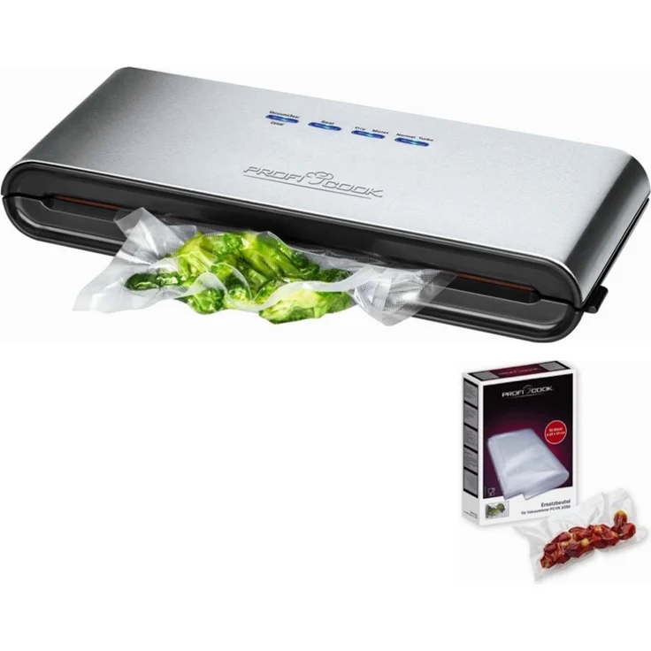 ProfiCook PC-VK 1080 Edelstahl-Vakuumiergerät, Lebensmittel bleiben vakuumiert bis zu 8x länger frisch  – Bild 3