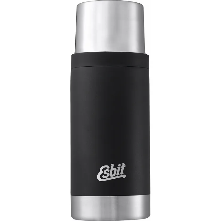 Esbit Isolierflasche Sculptor | Edelstahl | BPA-Frei | Schwarz | 1L & mehr | Reise, Büro, Picknick | Wasser, Tee, Kaffee