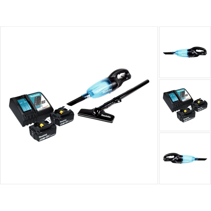 Makita DCL 180 RM B Akku Staubsauger Schwarz 18 V + 2x Akku 4,0 Ah + Ladegerät