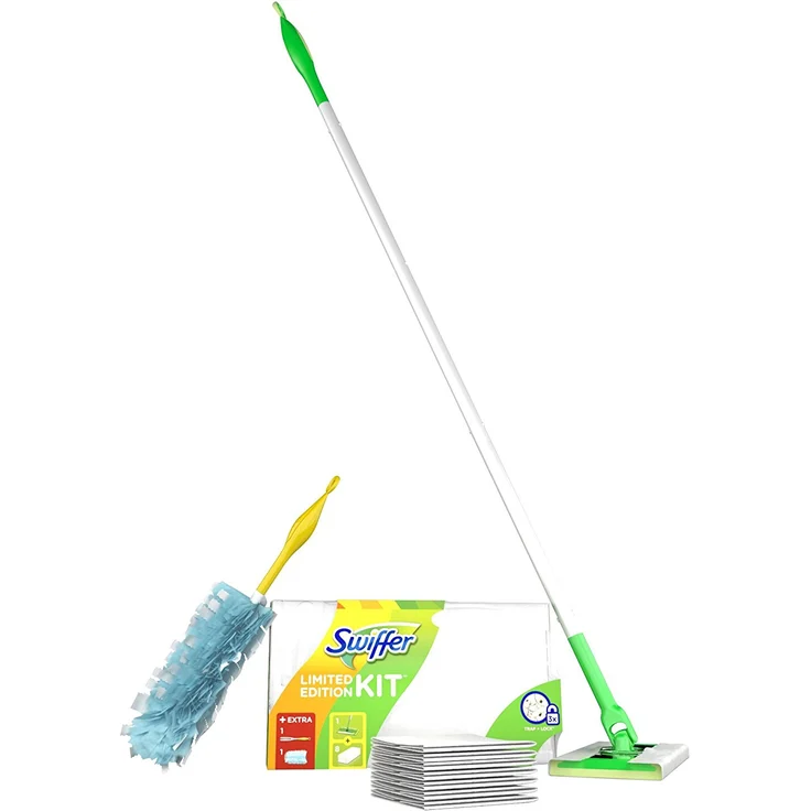 Swiffer Limited Edition Set (1 Bodenwischer und 8 Boden-Staubtücher und 1 Staubmagnet und 1 Tuch) 1er Pack – Bild 1