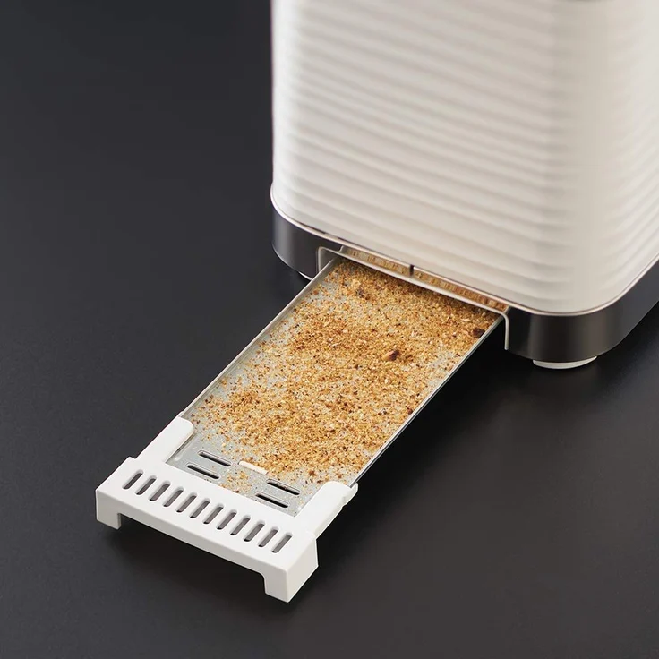 Russell Hobbs Toaster Inspire White, Hochglanz-Kunststoff, Lift and Look Funktion, bis zu 6 einstellbare Bräunungsstufen, extra breite Toastschlitze, Brötchenaufsatz, 24370-56, weiß – Bild 4
