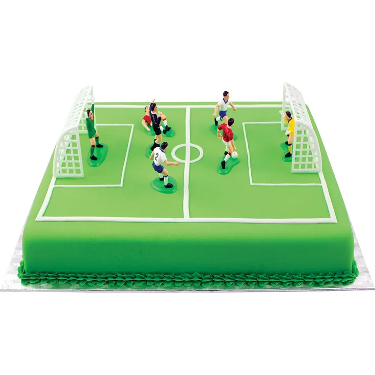 PME FS009 Fußball Topper für Kuchen und Cupcakes 9er Set, Kunststoff, Multicolored, 10 x 4 x 6.3 cm
