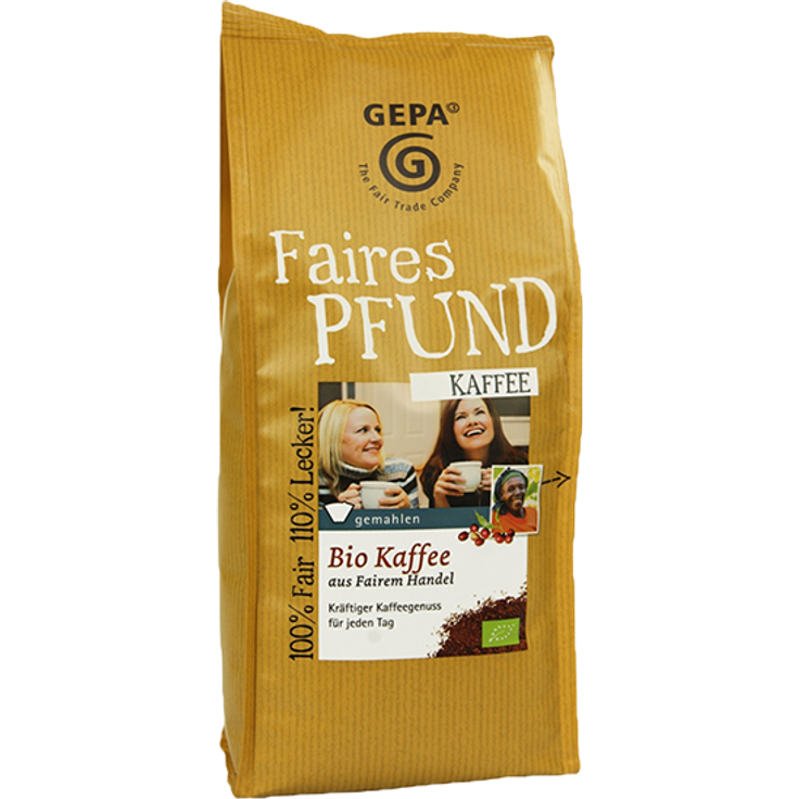 GEPA Bio Faires Pfund Kaffee, gemahlen, 500 g