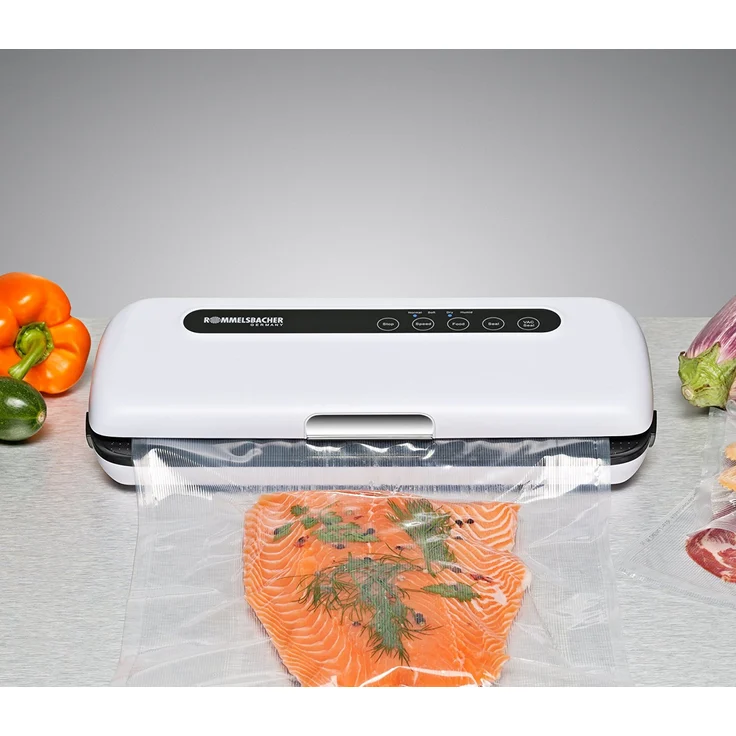ROMMELSBACHER Vakuumierer VAC 110 - vollautomatisches Vakuumieren & Versiegeln, 2 Pumpengeschwindigkeiten, 2 Versiegelungszeiten, für Folien bis 30 cm Breite, Schlauchanschlusss  – Bild 2