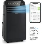 Klarstein 10035797 Metrobreeze New York Smart 7k mobile Klimaanlage 7000 BTU-2,1 kW EEC A Fernbedienung, schwarz