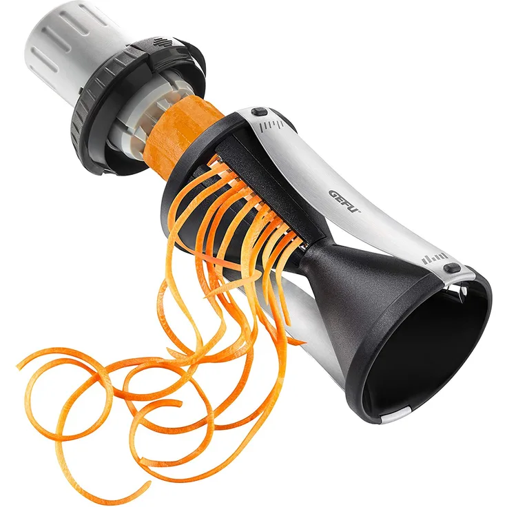 Original Gefu Spiralschneider 13780 - Frische Gemüsespaghetti im Handumdrehen dank Spirelli 2.0 ? Profi Küchenhelfer