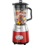 Russell Hobbs Glas-Standmixer Retro rot,Retro-Anzeige, 20.000 U-min, 1.1 PS-Motor, Impulse--Ice-Crush-Funktion, 1.5l Glasbehälter, Edelstahl, Mixer, elektrischer Zerkleinerer, Smoothie-Maker 25190-56