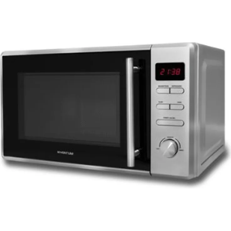 Inventum MN207S Mikrowelle, Standgerät, 20 Liter Garraum, 800 Watt, Silber