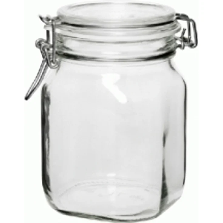 axentia Rocco Bormioli 292075 Fido Behälter Hermetischer Topf 1115 ml, Glas 1St, Transparent – Bild 1