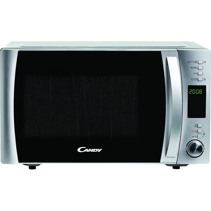 Candy Cmxc 25Dcs Mikrowelle mit Grill, Standgerät, 25 Liter Garraum, 900 Watt, edelstahl, Elektronikuhr mit Garzeitanzeige