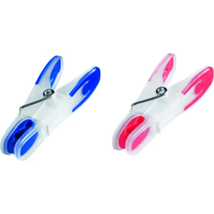 Leifheit Wäscheklammer 25er Set mit extra weicher Komponente, Klammern mit angenehm breiter Fläche zum Zudrücken, optisch ansprechende Wäscheklammern