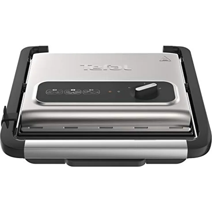 Tefal Kontaktgrill Inicio Adjust GC242D [Elektrogrill - Sandwichtoaster für Panini, Toasts, Steak und mehr, regelbarer Thermostat mit 3 Stufen, antihaftbeschichtete Grillplatten, 2000W, platzsparend]