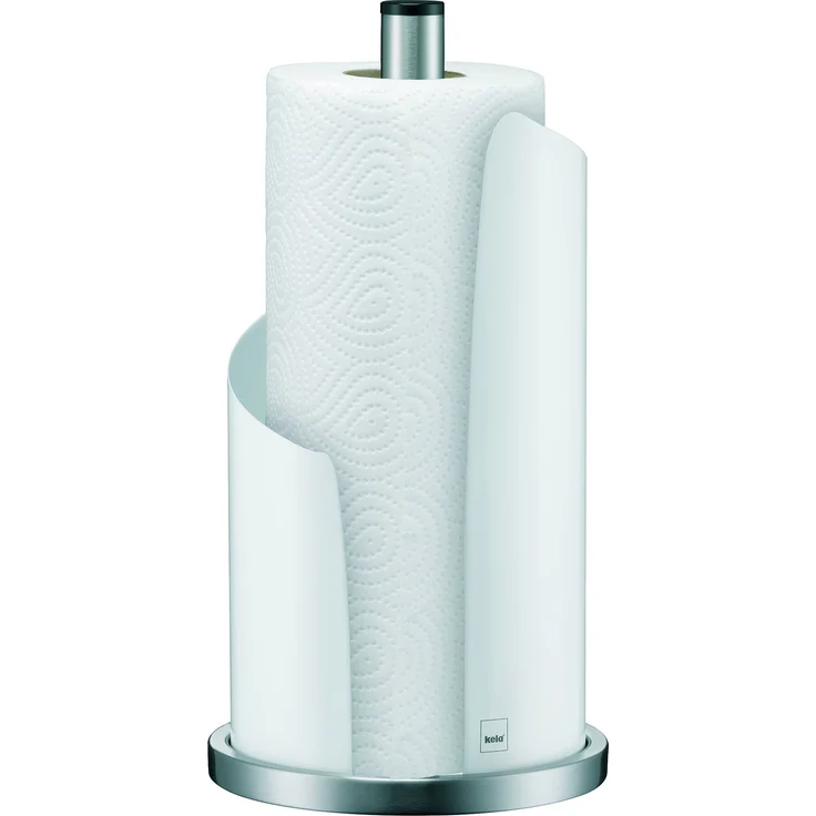 Kela 11201 Küchenrollenhalter, 15 cm Durchmesser, Edelstahl-Metall, Stella, Weiß – Bild 1