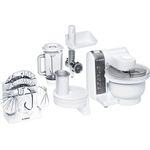 Bosch MUM4855 Küchenmaschine, 600W, 3,9 L Kunststoffschüssel, 4 Geschwindigkeiten, Grau, Weiß, Serie: MUM4 