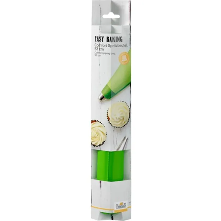 Birkmann 1010733510 Einwegspritzbeutel 53 cm, Easy Baking, Kunststoff, Grau-Grün, 5 x 3 x 2 cm