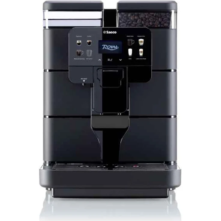 Saeco Royal OTC One Touch Cappuccino Kaffeevollautomat mit Milchsystem und integriertem Mahlwerk, Saeco Royal OTC 9J0080, schwarz – Bild 1