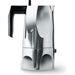 Alessi Espressomaschine Ossidiana, Edelstahl, Alu, 3.5 x 18.5 x 40.5 cm