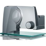 Graef Evo E 21 Allesschneider, 170W, elektrisch, 170 mm glattes Edelstahlmesser, Kabelfach, 20 mm Schnittstärke, silber