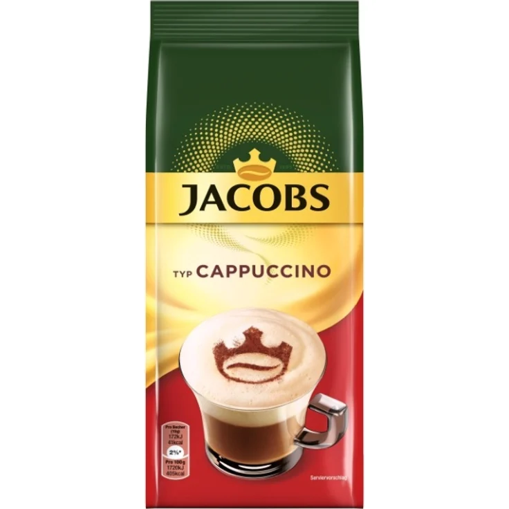 Jacobs Cappuccino erstklassiger Geschmack im Nachfüllbeutel 400g – Bild 1