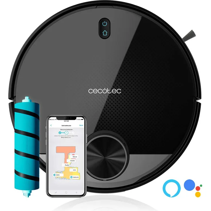 Cecotec Robot Vacuum Conga 3390. Lasertechnologie, Peeling, Sweep und Mopp gleichzeitig, Jalisco Brush, Raumplan, 2300 Pa