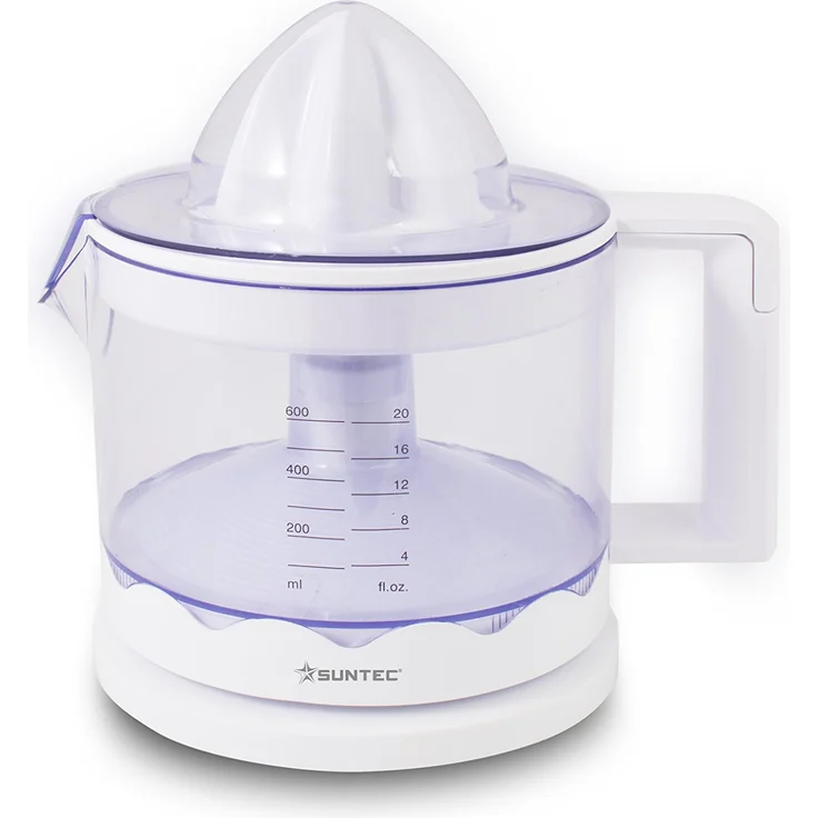 SUNTEC Zitruspresse ZIP-8427 comfort [Ideal für frische Säfte mit vollem Nährstofferhalt, hohe Saftausbeute, abnehmbarer Saftbehälter (0,6 l), inkl. Sieb für Fruchtfleisch, max. 30 Watt] – Bild 1