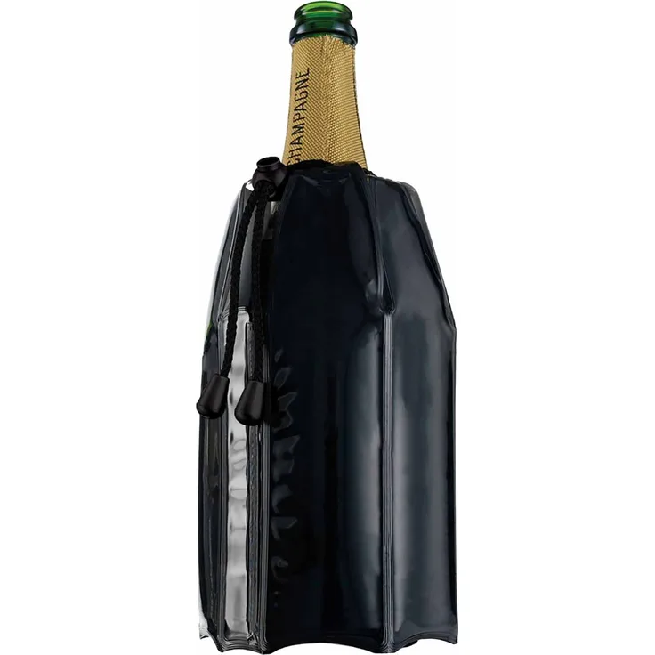 Vacu Vin 38856606 Aktiv Champagnerkühler Motiv schwarz, Kunststoff