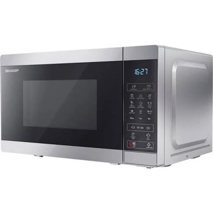 Sharp YC-MS02-E-S Mikrowelle, Standgerät, 1270 Watt, 20 Liter Garraum, silber