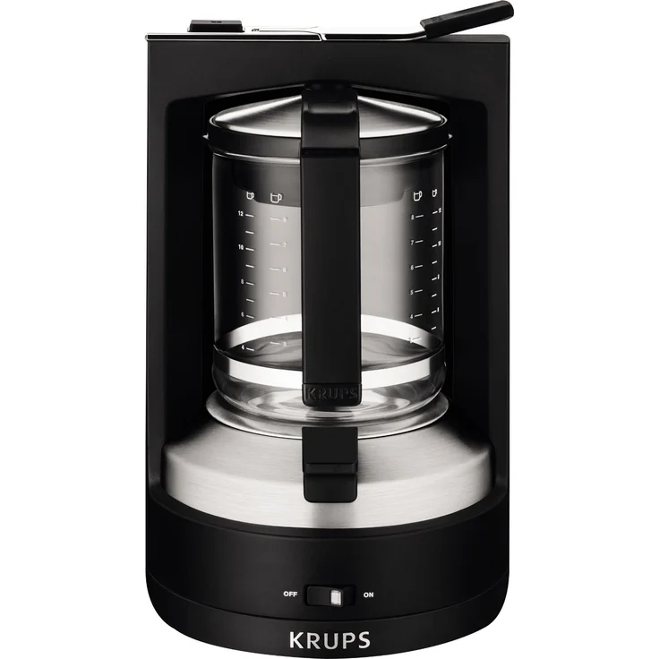 Krups T8.2 KM468910 Filterkaffeemaschine Druckbrühautomat T8, Tropfstopp, Glaskanne, schwarz – Bild 5