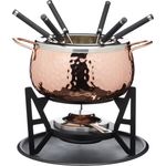 Fondue Set gehämmertes Kupfer