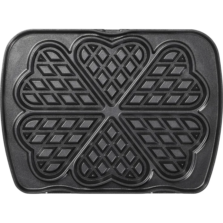 LAGRANGE Spiel-Platte Waffeln Herz für Waffeleisen Premium schwarz