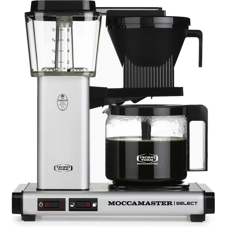 Moccamaster Filter Kaffeemaschine KBG Select, 1.25 Liter, 1520 W, Matt Silver – Bild 1