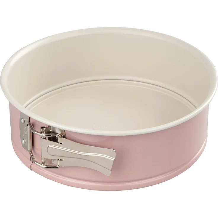 Dr. Oetker Springform Ø 20 cm mit Flachboden, runde Kuchenform aus der Serie ''Modern Baking - Retro Design'' mit zweifarbiger, keramisch verstärkter Premium-Antihaftbeschichtung (Farbe: Rosa-Creme), Menge: 1 Stück