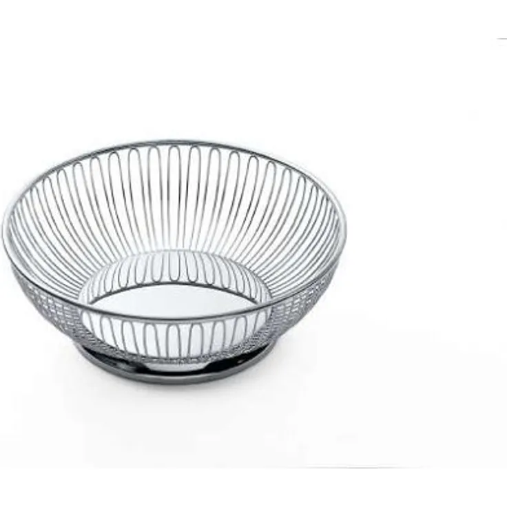 Alessi 826-24 - Design Herzstück Drahtkorb aus Edelstahl 18-10, poliert