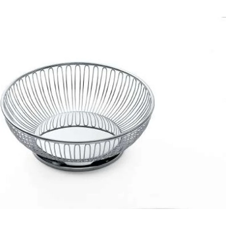 Alessi 826-24 - Design Herzstück Drahtkorb aus Edelstahl 18-10, poliert