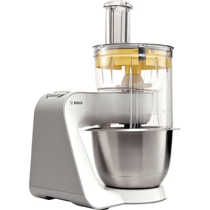 Bosch MUM54251 Styline Küchenmaschine 900W, 3,9 L, EasyArmLift, inkl. Patisserie-Set, Fleischwolfaufsatz, Standmixeraufsatz, Zitruspressenaufsatz, weiß, silber, Serie: MUM5 – Bild 3