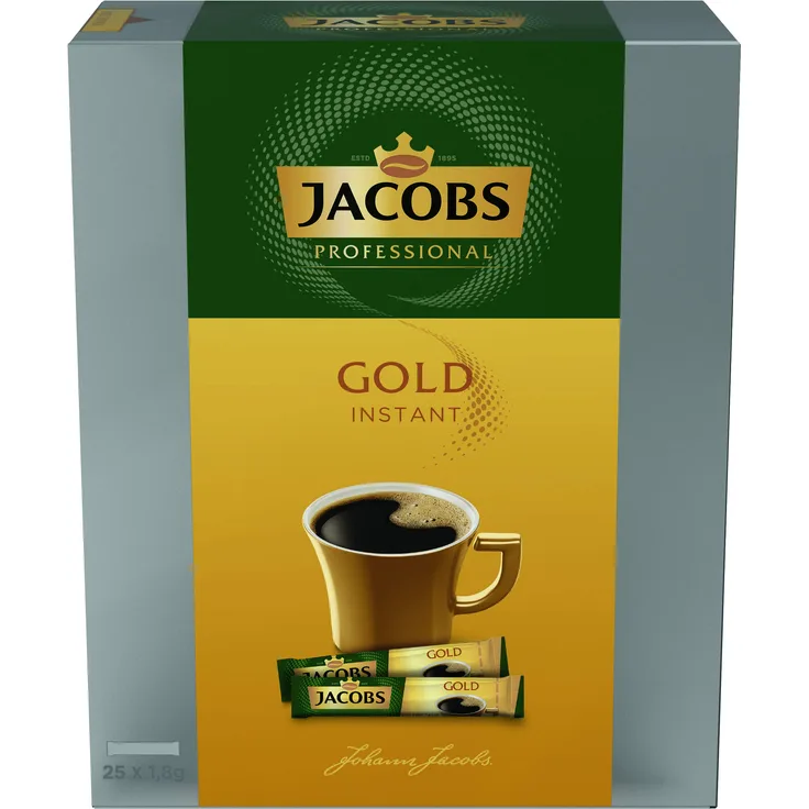 Jacobs Professional Gold Tassenportionen, Instant Kaffee, handliche Portionsbeutel, 45 g