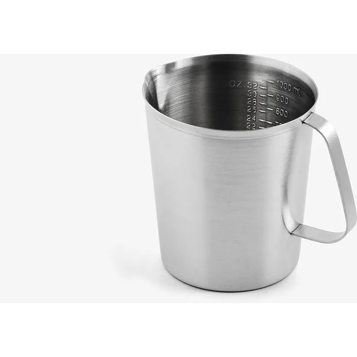 Weis 18592 Messbecher 1 L, Edelstahl, Silber, 12 x 12 x 13 cm