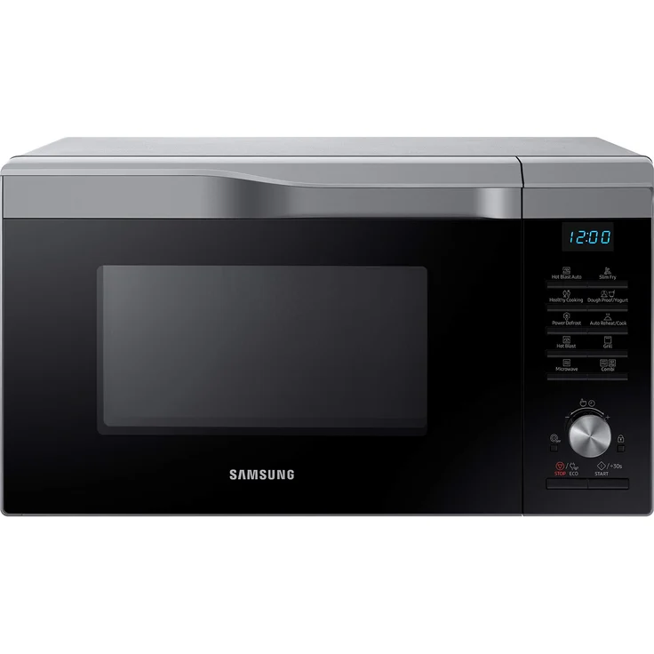 Samsung MW6000M MC2BM6035CS-EG Kombi-Mikrowelle mit Grill und Heißluft - 900 W - 28 L Garraum Extra groß - 51,7 cm Breite - HotBlast-Technology - SlimFry - silber - E-Commerce Verpackung – Bild 1