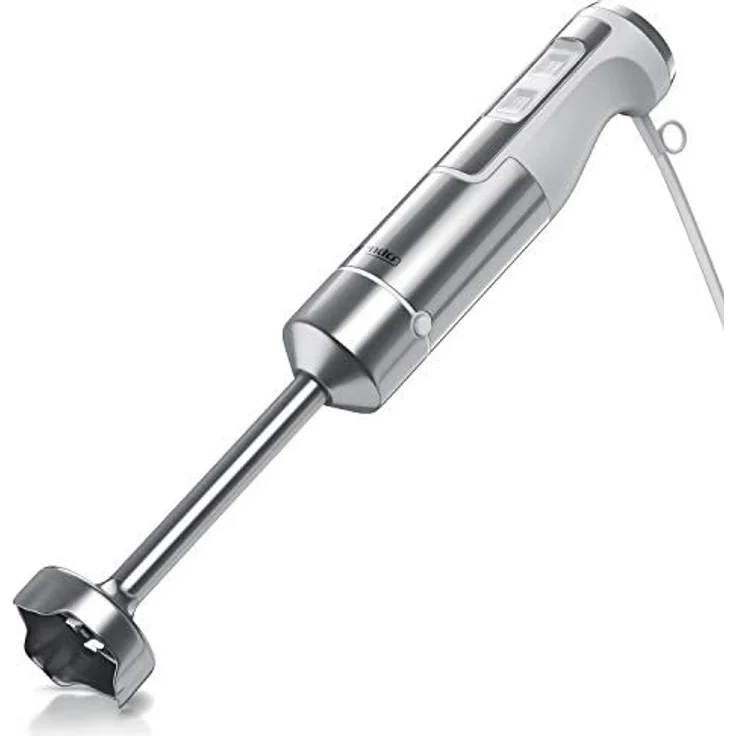 Arendo Stabmixer, 1000W, inkl. Mixbecher, Edelstahl, Turbotaste, weiß – Bild 1