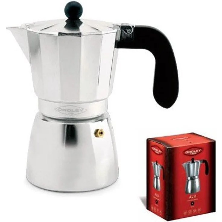 Oroley Alu 6T Kaffeemaschine, Aluminium, 6 tazas