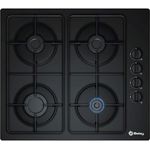 platte Balay 3ETG464MB 60 cm Schwarz Kristall (4 herde), Kochplatte, Betriebsart Gas