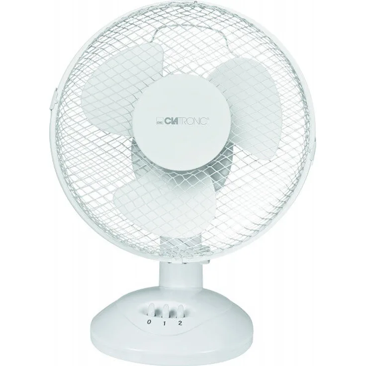 Clatronic VL 3601 Tischventilator, 23 cm Durchmesser, oszillierend, Neigungswinkel verstellbar, 2 Geschwindigkeitsstufen