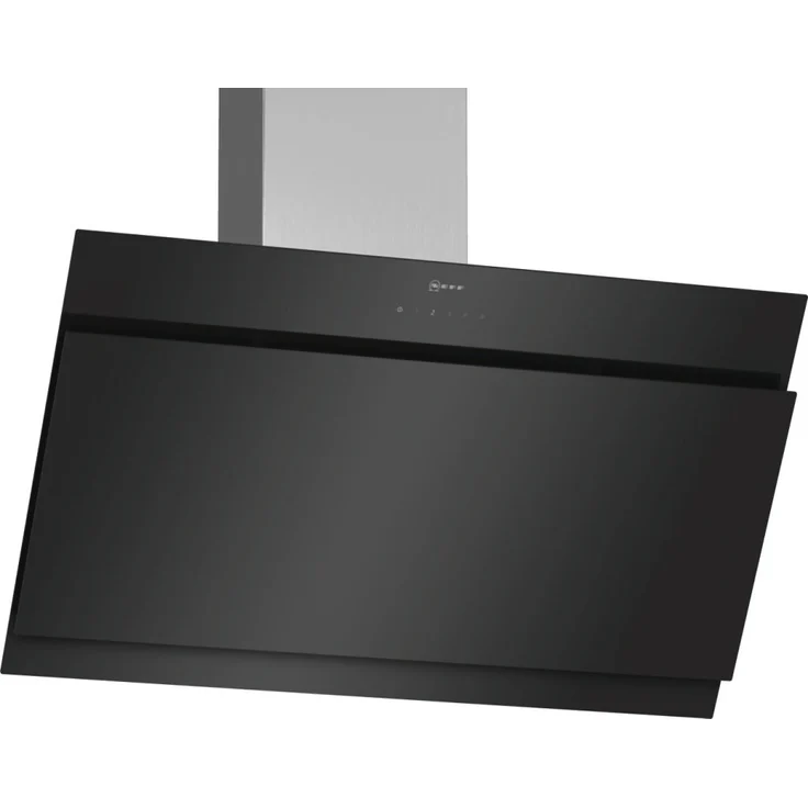 Neff N 50 DIHM951SMK (D95IHM1S0), Motorhaube, Kamin abgewinkelt, Breite: 89 cm, Tiefe: 49.9 cm, Abzug & Umluft, mit internem Motor, Klarglas schwarz bedruckt – Bild 1