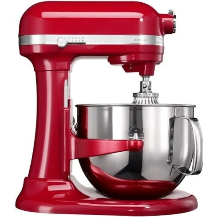 KitchenAid Artisan 5KSM7580XEER Küchenmaschine mit Direktantrieb, 500W, 6,9 L Edelstahlschüssel, empire rot, Serie: 5KSM7580X