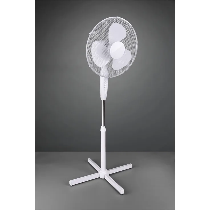 Reality Leuchten Oszillierender Zimmer Standventilator Lüfter in Weiß DESIGNER Windmaschine