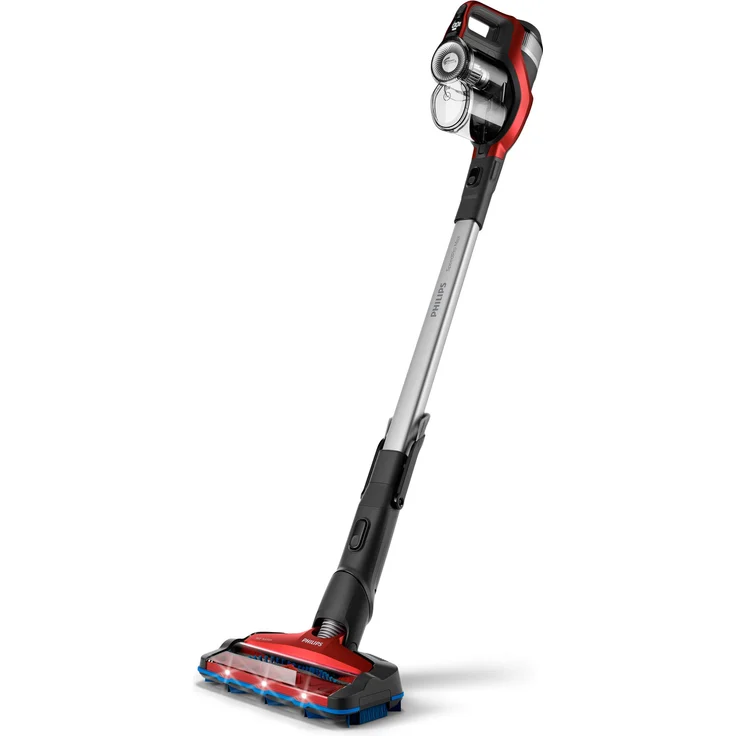 Philips XC7042-01 SpeedPro Max kabelloser Staubsauger 7000 Series (mit Akku, 360°-Saugdüse, 65 Min. Akkulaufzeit) rot – Bild 1