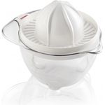 Leifheit Zitruspresse ComfortLine-Serie, Zitronenpresse aus hochwertigem Kunststoff, Saftpresse mit Auffangbehälter 600ml, Messskala und Ausgießer, Orangenpresse, Obstpresse mit Doppelkegel