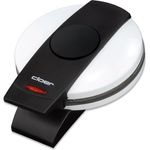 Cloer 260 Hörncheneisen für hauchdünne, knusprige Hörnchen, 800 W, Hörnchengröße 14,5 cm Durchmesser, traditionell ohne Antihaftbeschichtung, fest eingestellter Bräunungsgrad, weiß